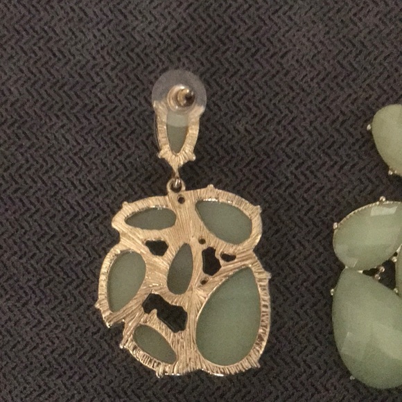 Jade Green Jewel Earrings - Picture 3 of 4